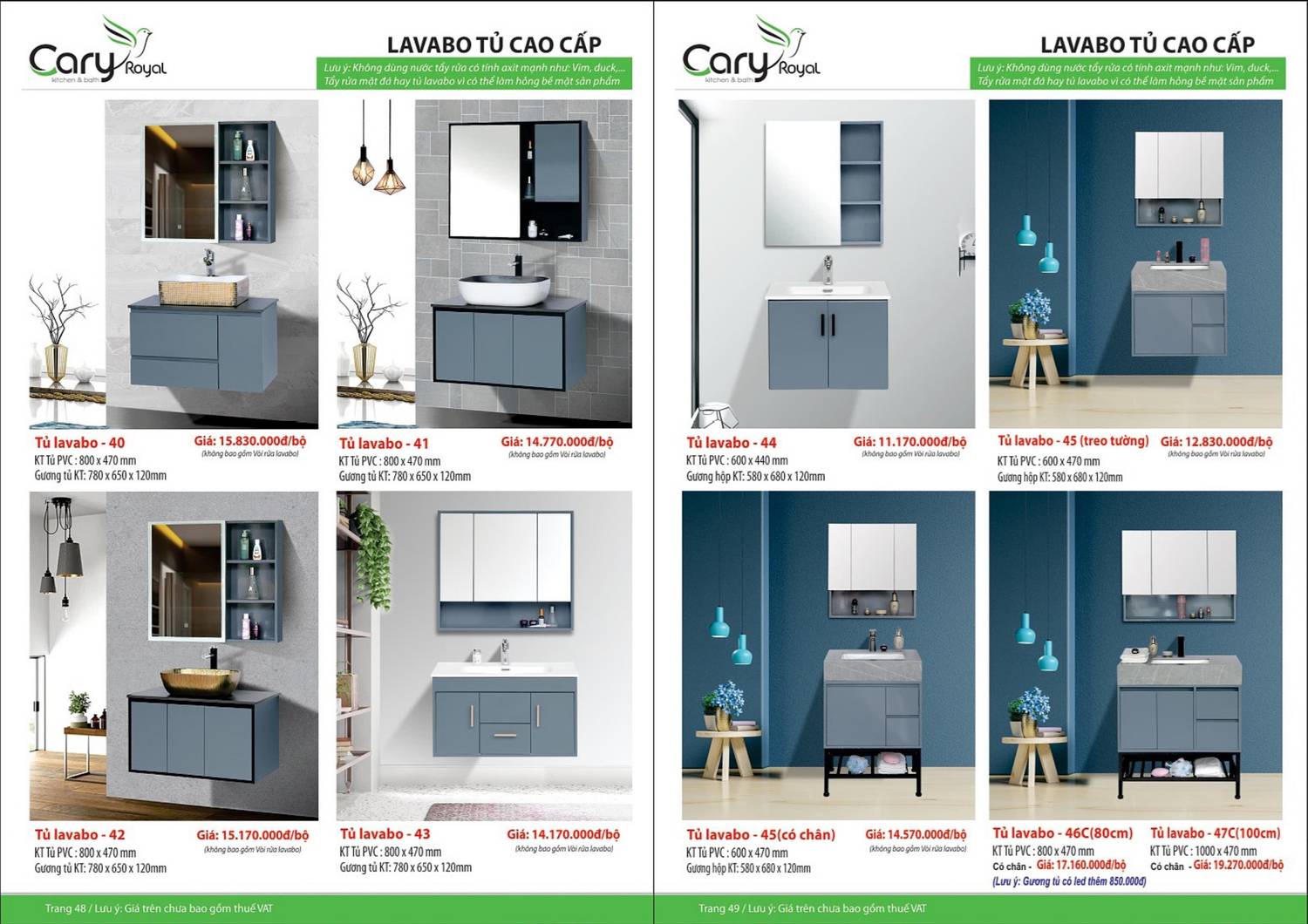 Thiết bị vệ sinh CARY ROYAL Catalogue và Bảng giá mới nhất 2024 - 2025 /Page 25